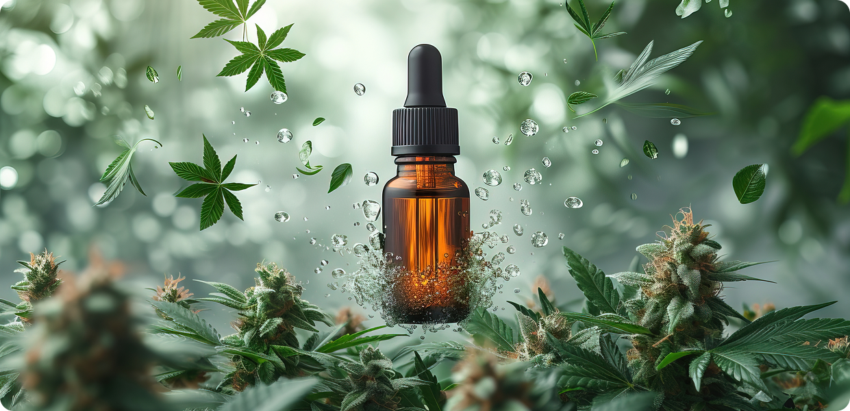 Cosméticos com folhas de maconha